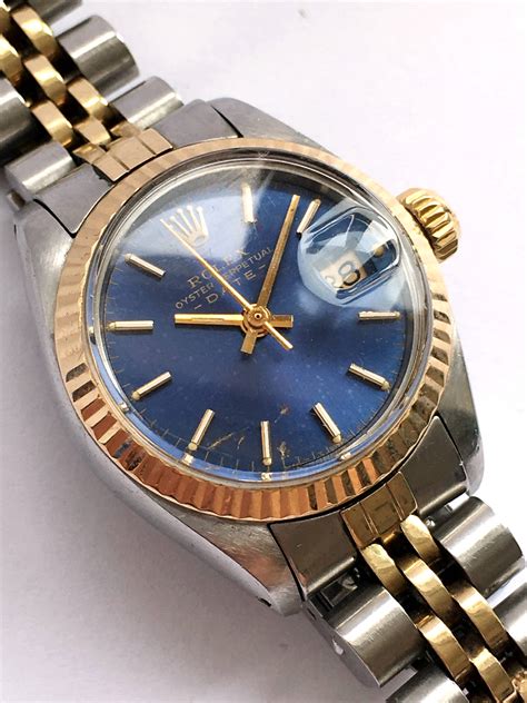 rolex oyster perpetual date blue vintage|rolex oyster perpetual datejust 1960.